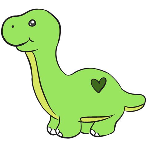 How To Draw A Cute Dinosaur Step By Step Bobo Cute Ar