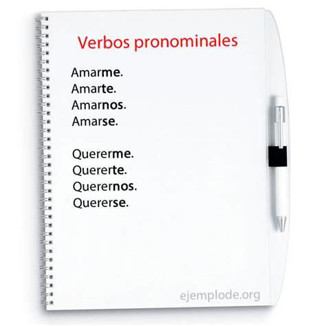 Ejemplos De Verbos Pronominales Ejemplode Org