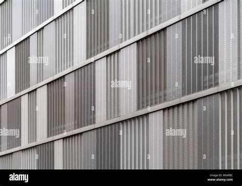 Metallic Grid Facade Stock Photo Alamy
