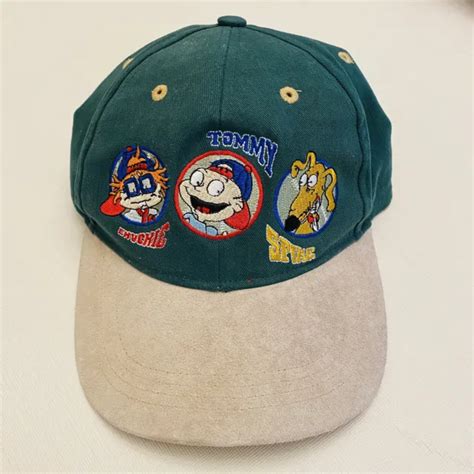 Vintage Nickelodeon Rugrats 1997 Chuckie Tommy Spike Team Snap Back Hat