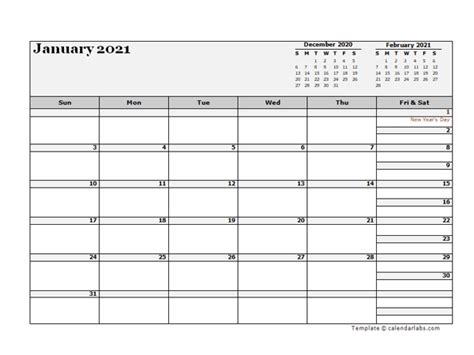 2021 Canada Calendar For Vacation Tracking Free Printable Templates