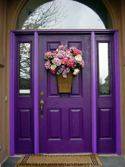 Painting your gate a warm inviting color will catch people's eye and make them feel welcome. Cool Purple Color Front Door Ideas