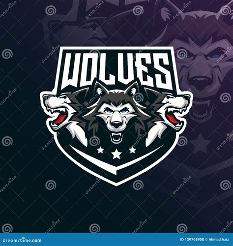 Wolf Vector Mascot Logo Design With Modern Illustration Concept Style