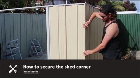Shed Assembly Tips How To Secure The Corner Youtube