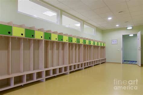 Empty Kindergarten School Lockers Photograph By Jaak Nilson