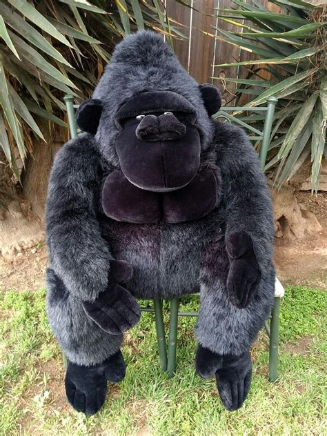 Jumbo Lifelike Gorilla Plush Stuffed Animal 4ft 7in Tall By Bestever