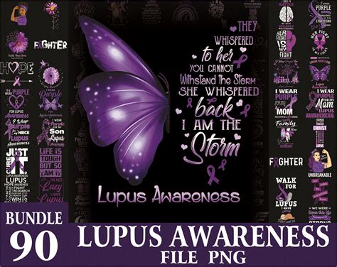 90 Lupus Awareness Png Bundle Lupus Digital Png Warrio Lupus