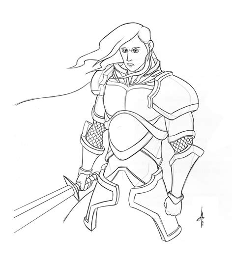 Knight Lineart Sample By Padisio On Deviantart