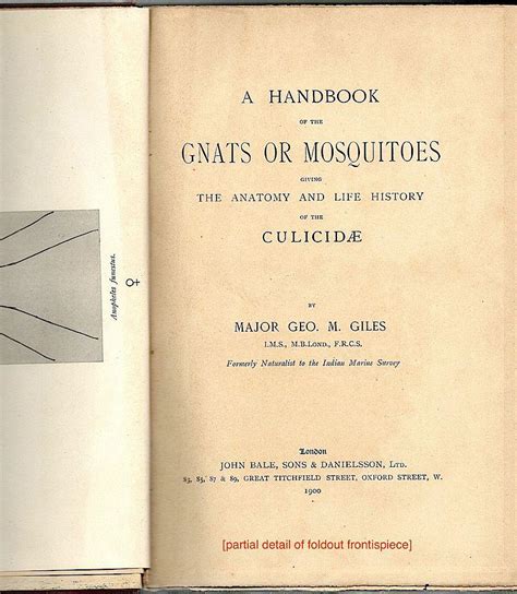 Handbook Of The Gnats Or Mosquitoes Giving The Anatomy And Life History Of The Culicidae By