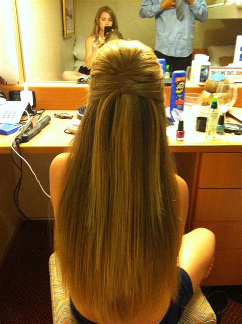 Formal Hair Straight With A Gorgeous Half Up Do Easy Hairstyles