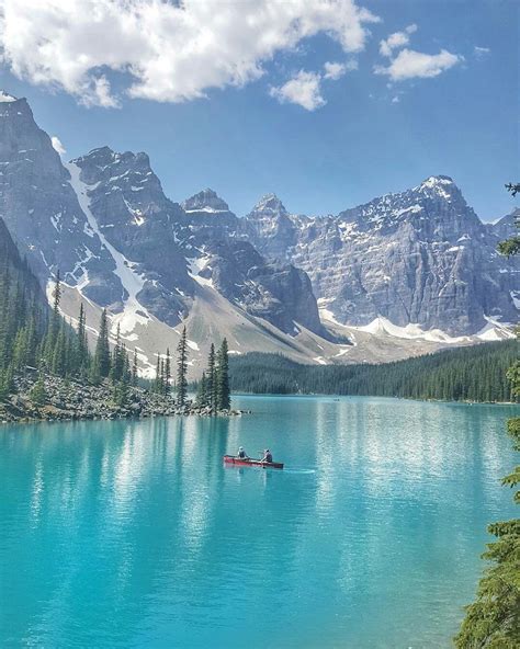 Moraine Lake In The Rocky Mountains Alberta Canada