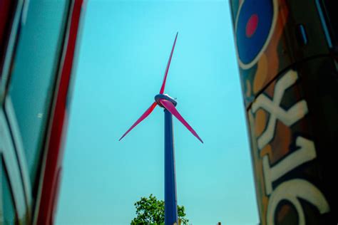 Green Energy Firm Installs 28m Pink And Purple Wind Turbine At