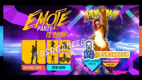 emote party free fire how to get booyah emote party event aaj raat 12 baje kya ayega free