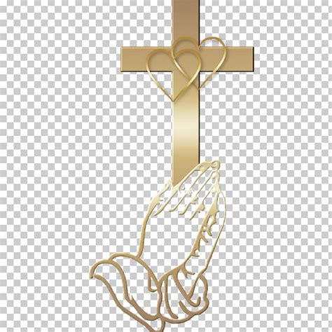 Cross With Praying Hands Decals