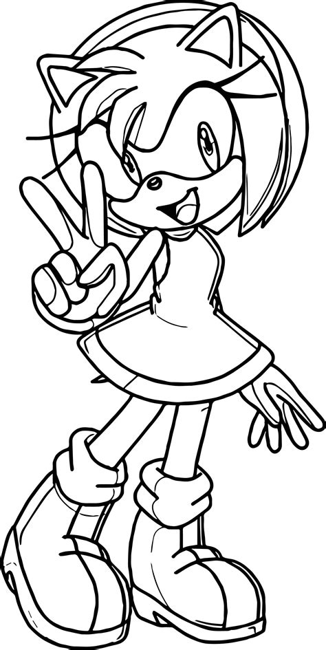 Sonic Amy Coloring Pages