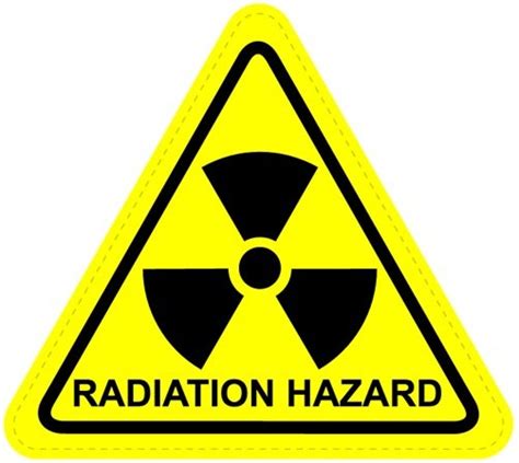 Radiation Warning Sign Sticker