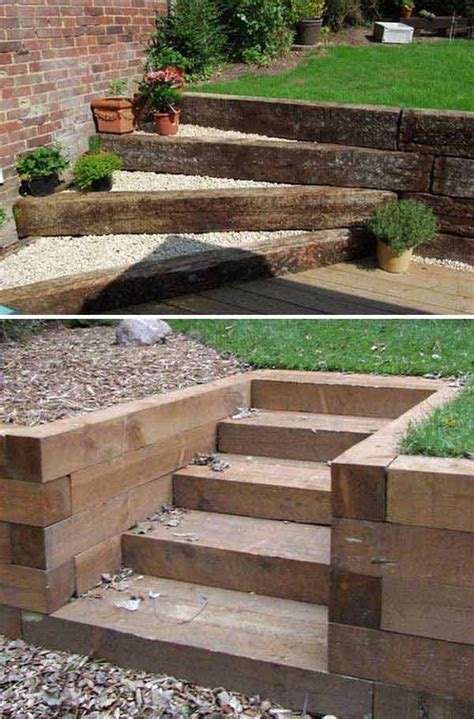 The Best 23 Diy Ideas To Make Garden Stairs And Steps Sloped Backyard