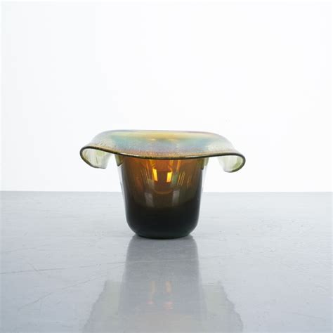 Murano Hat Vase Or Bowl Glass Italy Circa 1970 Derive