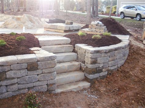 Retaining Wall For Sloped Yard Landscaping Retaining Walls Sloped