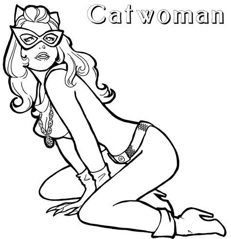 Catwoman Para Colorear y Pintar Imágenes Para Dibujar Gratis
