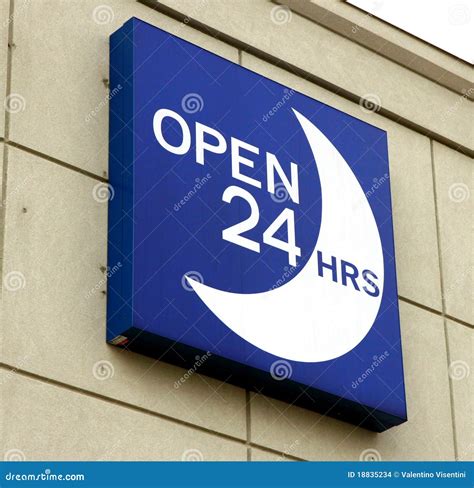 Open 24 Hours Sign Editorial Stock Image Image 18835234