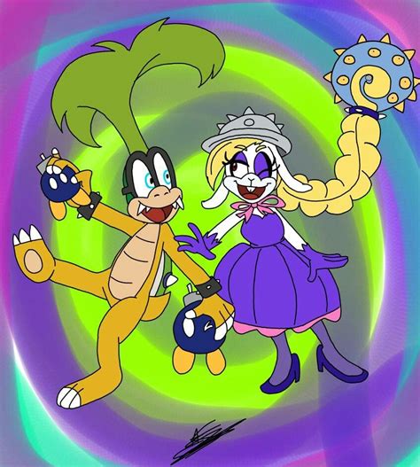 💜💚💜hariet Broodal And Iggy Koopaling💜💚💜 Iggy Super Mario Bros Tiki Digital Artist Sonic The