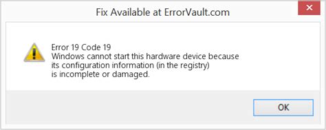 How To Fix Error 19 Code 19 Windows Cannot Start This Hardware
