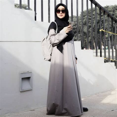 Outfit Hijab Syari Casual Outfit Kuliah Hijab Style Dress Stylish