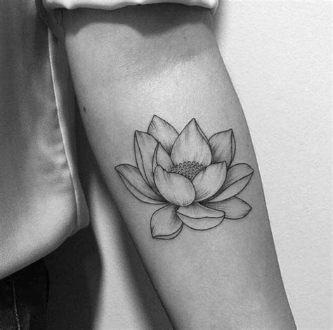 97 Lotus Flower Spine Tattoo