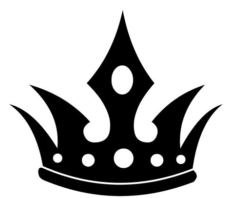 Pointed Black Crown Silhouette Free Clip Art