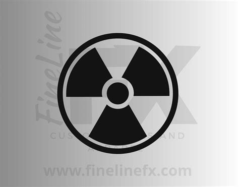 Radiation Radioactive Warning Symbol Vinyl Decal Sticker Finelinefx