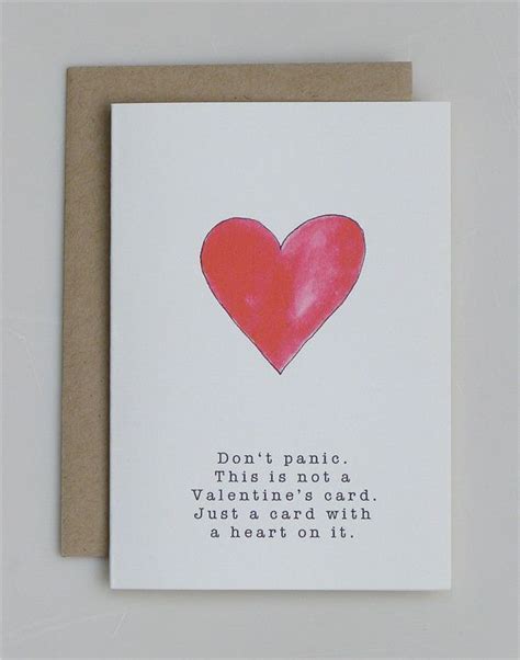 Dont Panic This Is Not A Valentines Card Etsy Valentines Cards