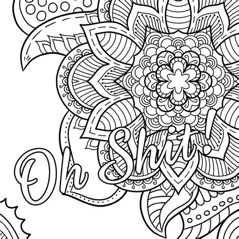 25 Adult Curse Words Coloring Pages Etsy