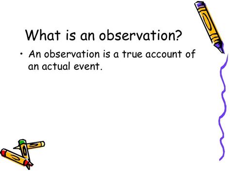 What Is An Observation