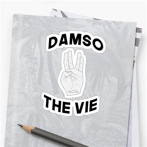 Damso The Vie Stickers Par Mdbz Redbubble