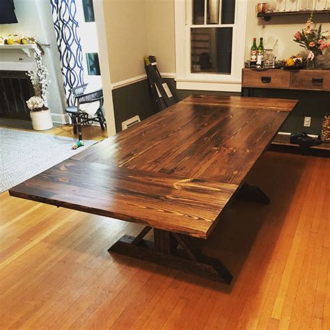 Custom Expanding Farmhouse Dining Room Table This Piece Is Done And