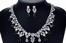necklace sets jewelry set bridal wedding crystal cz zirconia cubic earring accessories