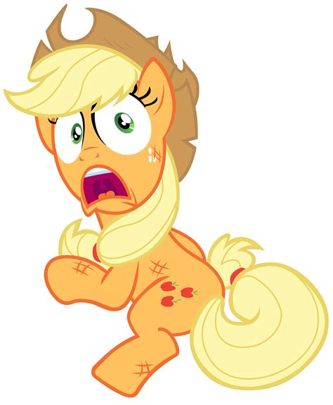 Applejack Shocked By The Statues Fall By Tardifice On Deviantart