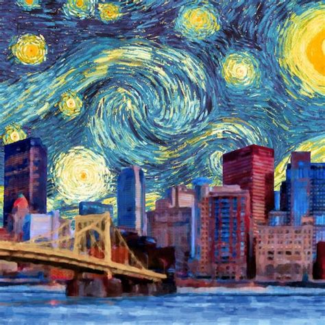 Starry Night Over Pittsburgh Etsy