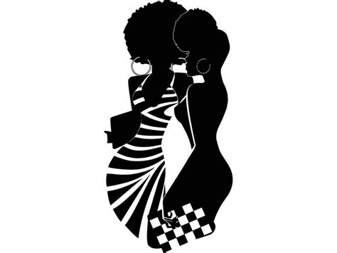 Black Queen Woman Silhouette Afro Nubian Princess Fashion Etsy