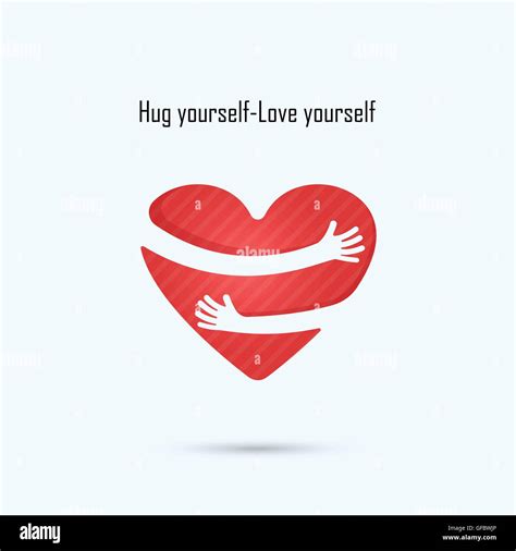 Hug Yourself Logolove Yourself Logolove And Heart Care Logoheart