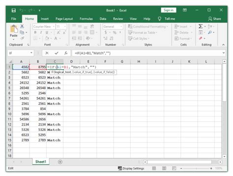 How To Tell If Two Cells In Excel Contain The Same Value