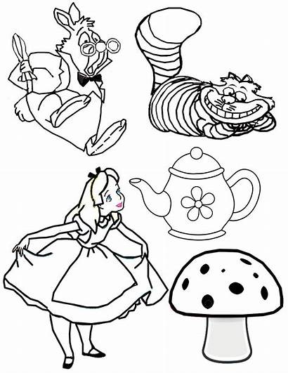 Tea Party Wonderland Alice Mad Hatter Coloring