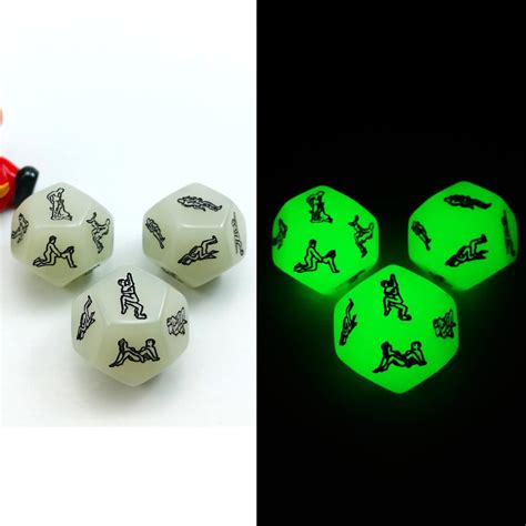 12 Sided Adult Dice Glow In The Dark Best Sex Toys Quality 50 Off Free Delivery