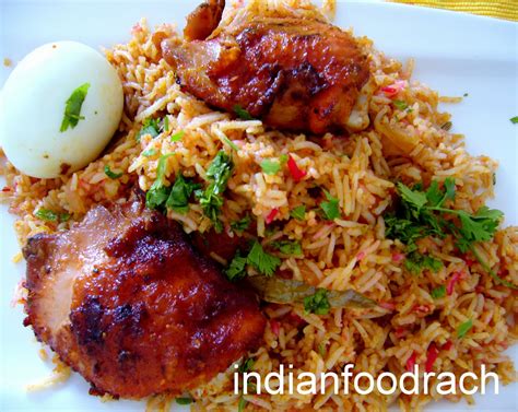 Indian Food Fried Chicken Biryani