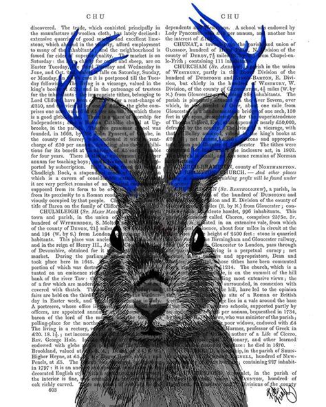 Mythical Jackalope Print Jackrabbit Art Antler Art Bunny Etsy