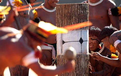 Brazils Yawalapiti Tribe Take Part In A Ritual To Honour The Dead