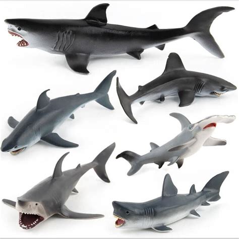 Original Ocean Sealife Animals Sets Bule Whale Shark Jaws Shark Killer