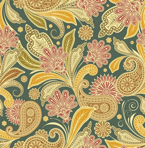 Beautiful Retro Floral Seamless Pattern Vector Download