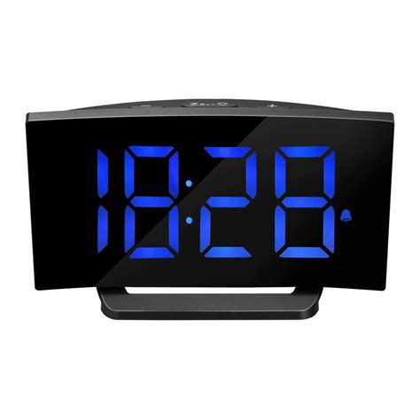 Victsing Digital Alarm Clock 5 Led Display Clock With Curved Screen